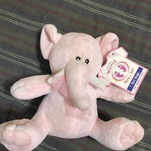 Baby Tee's 6" Pink Elephant White Tusk Plush